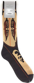 VK Nagrani Men?s Dress Socks Mid Calf Cowboy CB01 Brown