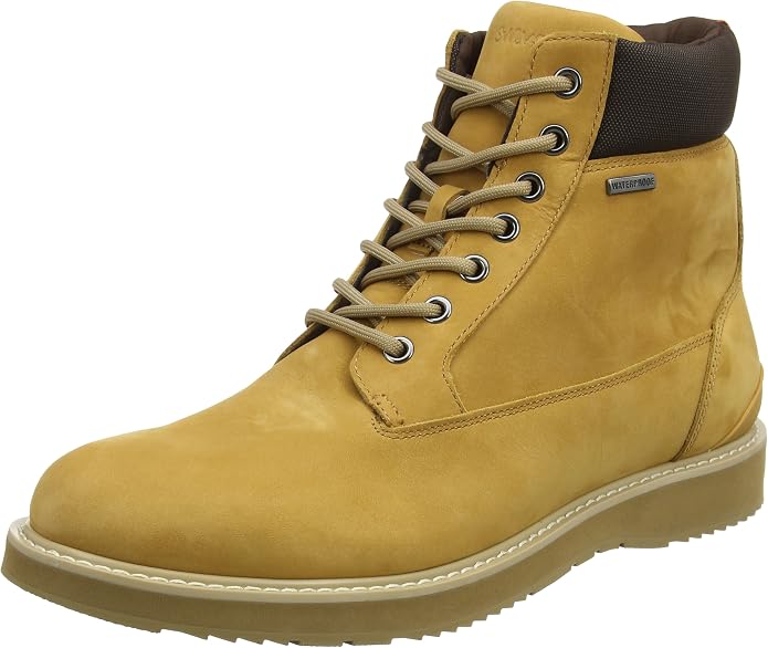 SWIMS Barry Leather Work Boots - Camel