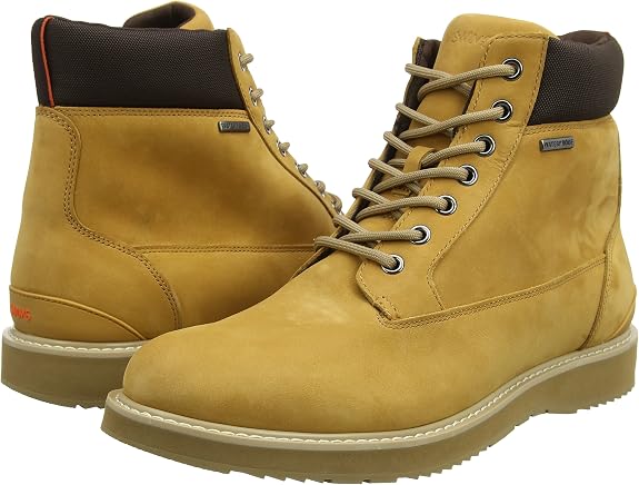SWIMS Barry Leather Work Boots - Camel