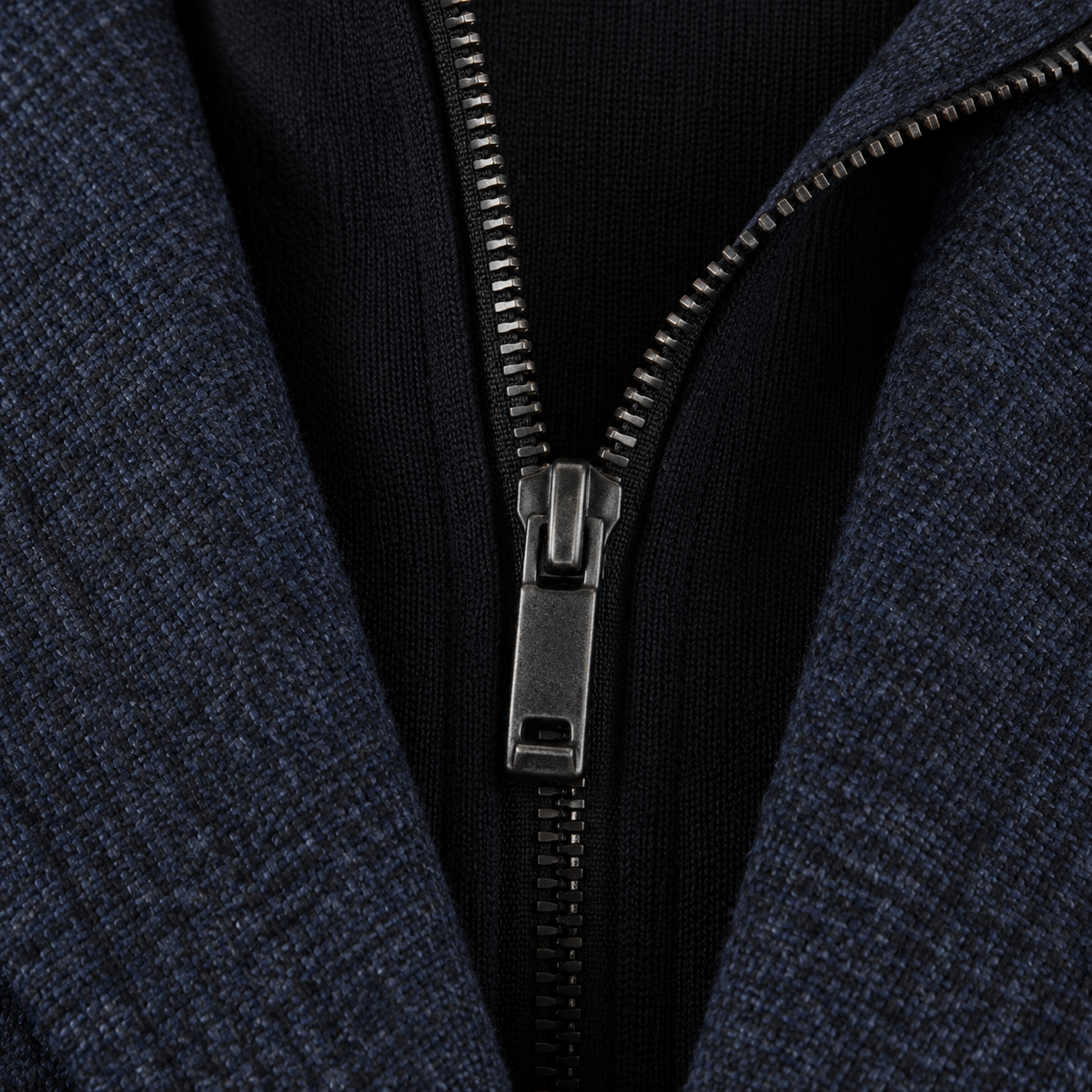Cardinal of Canada Navy Blue Plaid Wool/Cashmere Hooded Coat