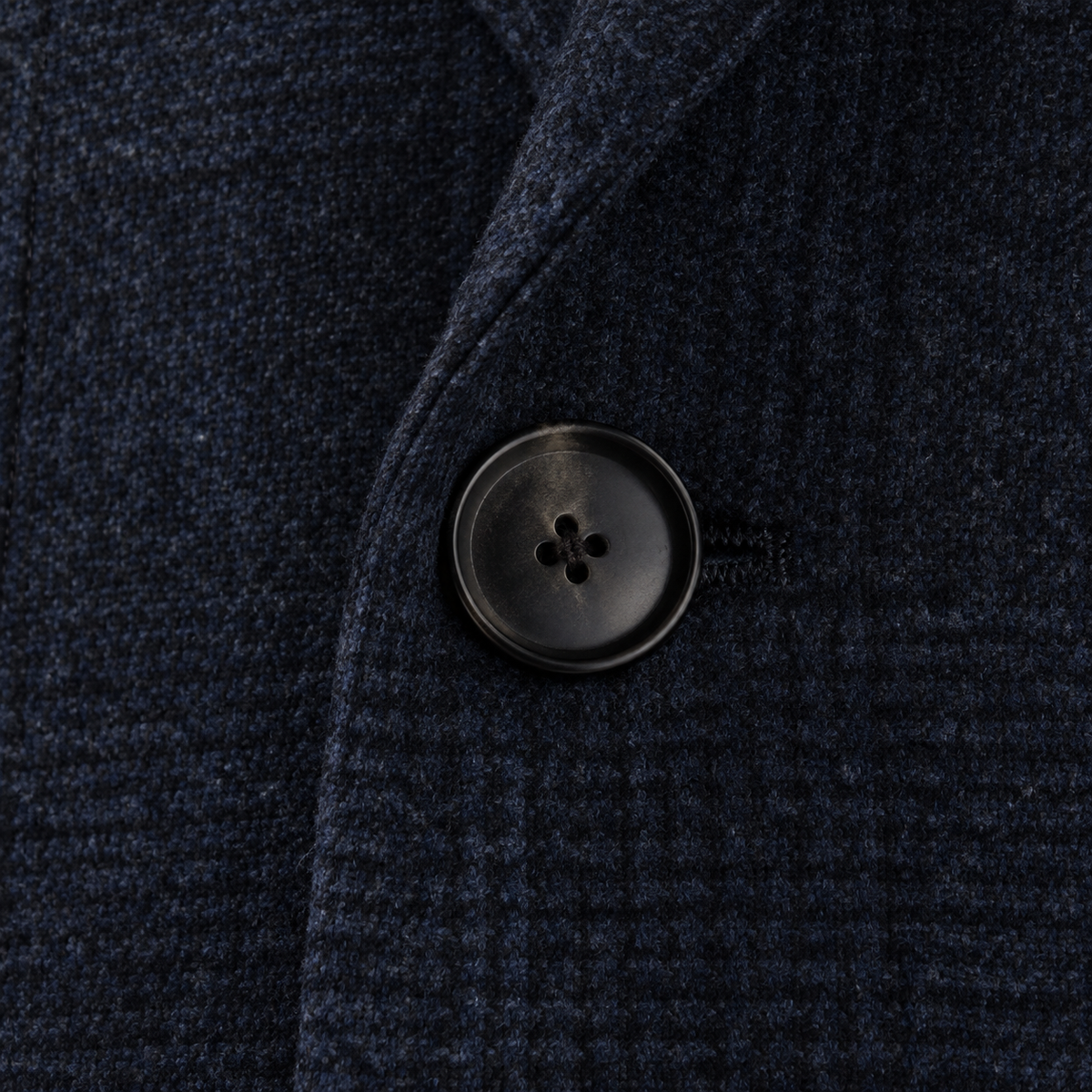 Cardinal of Canada Navy Blue Plaid Wool/Cashmere Hooded Coat